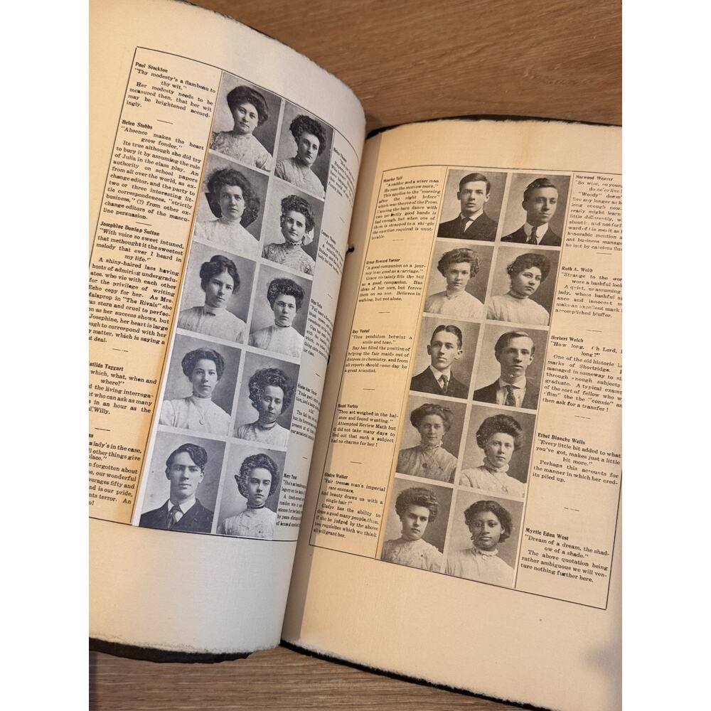1908 Shortridge Highschool Yearbook Antique Victorian Ephemera Indiana RARE - Picture 9 of 16